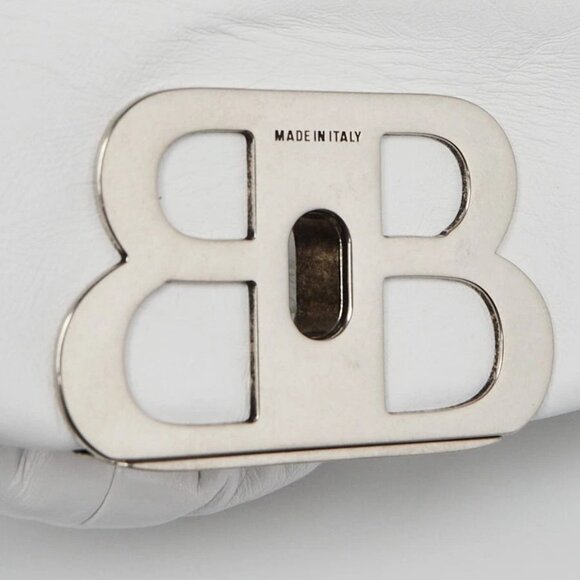 Balenciaga White Padded Leather Monaco Small Shoulder Bag - Picture 4 of 12